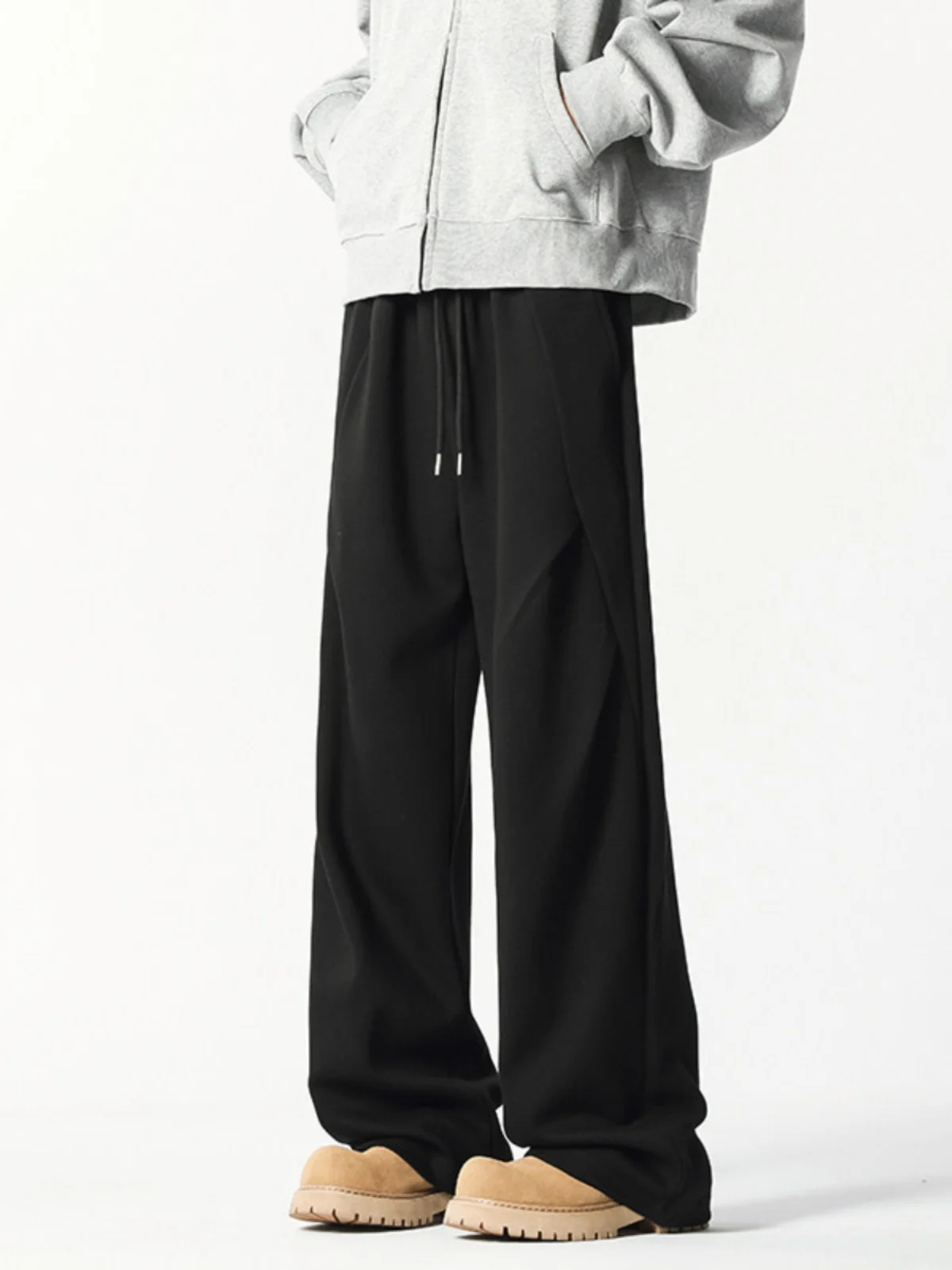 

Глазные тяжелые брюки с капюшоном, мужские свободные широкие повседневные брюки, спортивные длинные брюки длиной до пола со шнурком для мужчин