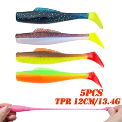 TPR Floating Soft Bait 12cm 13.4g Fishing Lure 5pcs/pkt Soft Plastic Swimbait Z-MAN MinnowZ Paddle Tail Soft Worm