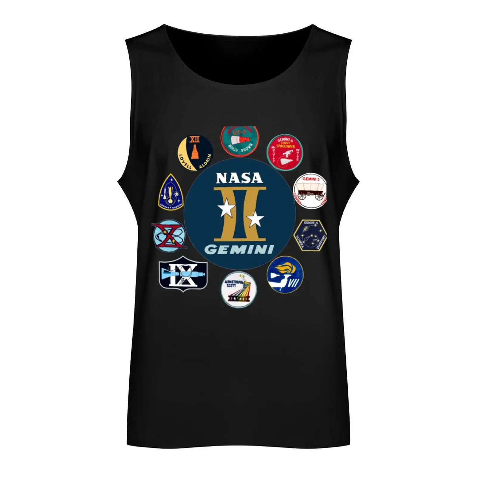 Gemini Program Composite Logo Tank Top sleeveless shirts Sleeveless T-shirt