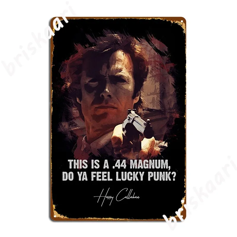 Dirty Harry Do Ya Feel Lucky Punk Clint Eastwood Metal Sign Club Bar Designing Club Party Plaques Tin Sign Posters