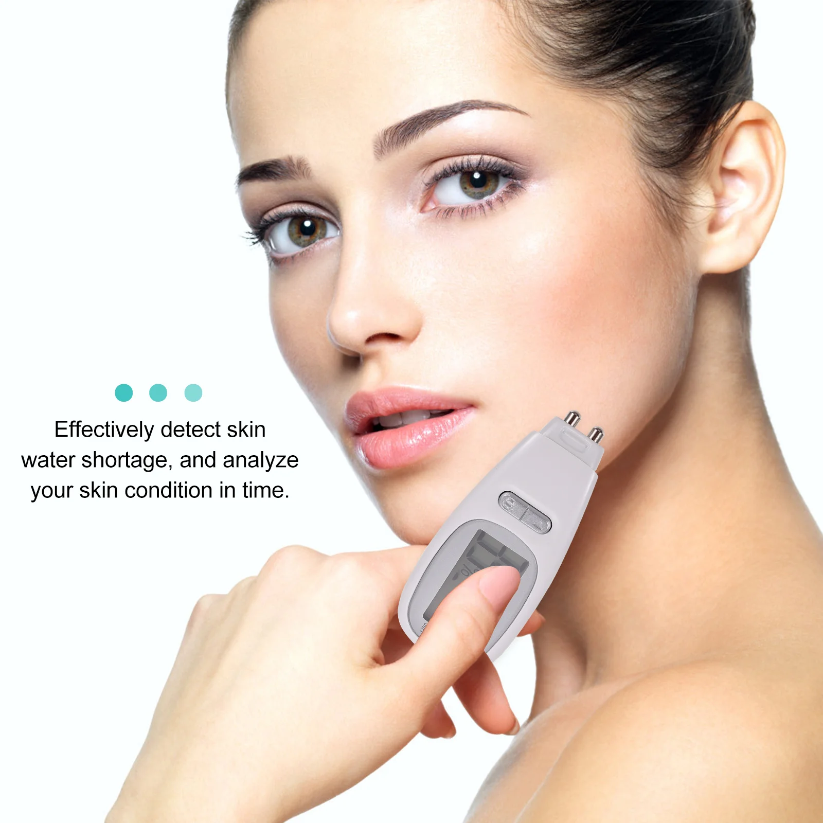 1Set Skin Moisture Tester High Digital Facial Moisture Meter Accurate Oil Analyzer Portable Skin Condition Tester Night Backlit