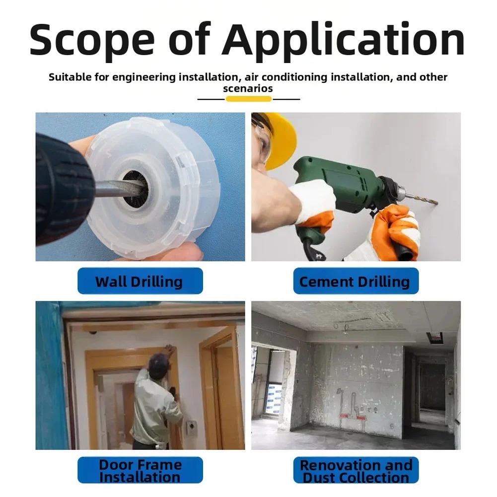 Dust Cover Accessory for Electric Hammer with For 5-13mm Drill Bit Compatibility Includes Anti Slip Sponge and Easy Cleanup Cap