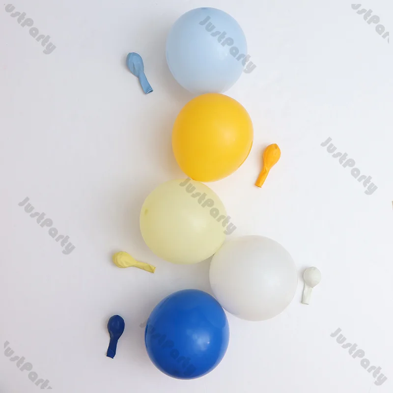 5/10/12/18inch Dark Blue Lemon Yellow Balloon Garland Arch White Balloon Pastel Balloons Wedding Baby Shower Baptism Decorations