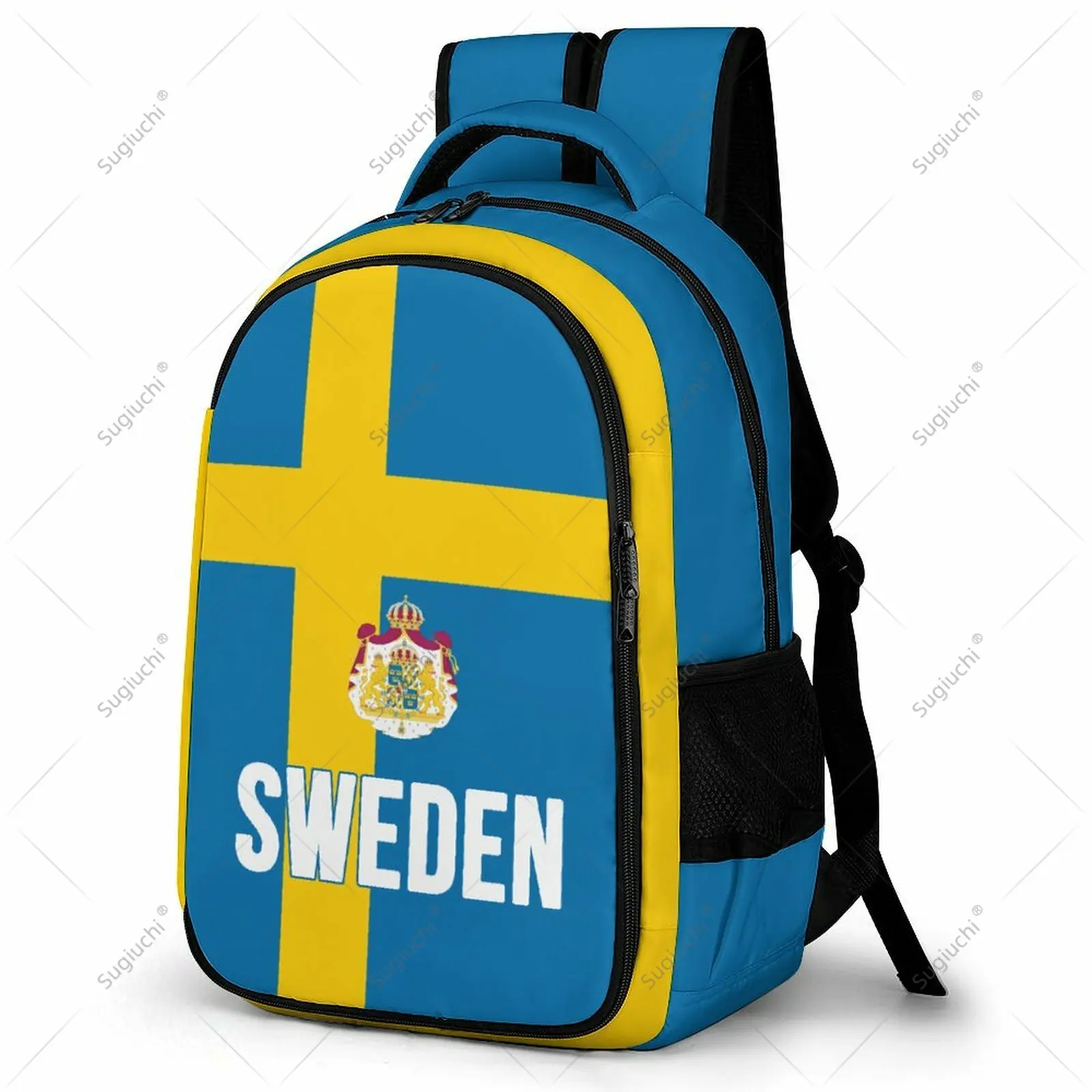 Backpack Sweden Flag Student Schoolbag Smart Business Travel Leisure Backpack Laptop Back Pack Office Work Bag