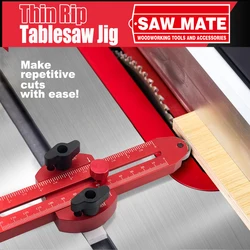 1Pcs Thin Rip Jig Table Saw Jig Guide For Making Repetitive Narrow Thin Strip Cuts Woodworking Tool Fast Thin Ripping Guide Toos