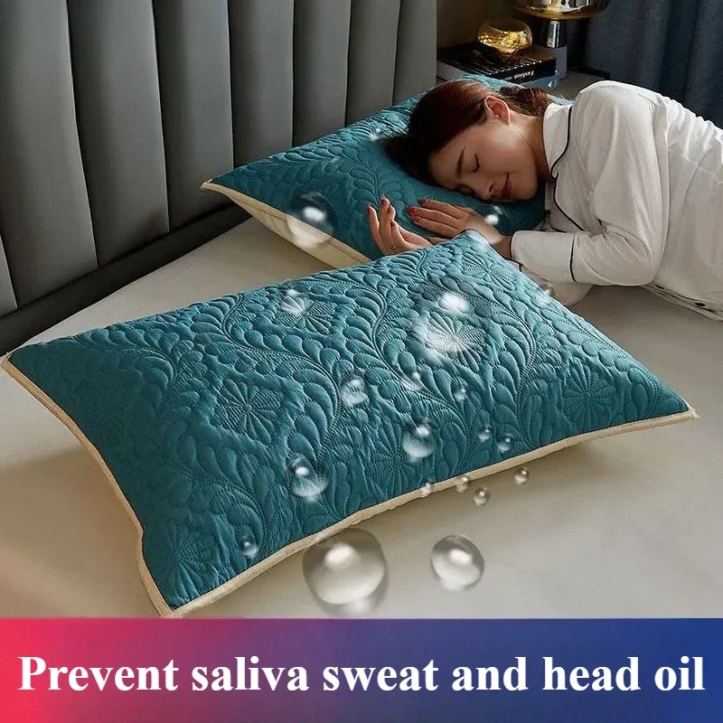 Northern Europe Antimite Pillowcase Waterproof Antibacterial Oilproof Pillow Protector Hygroscopic Breathable Single Pillowcases