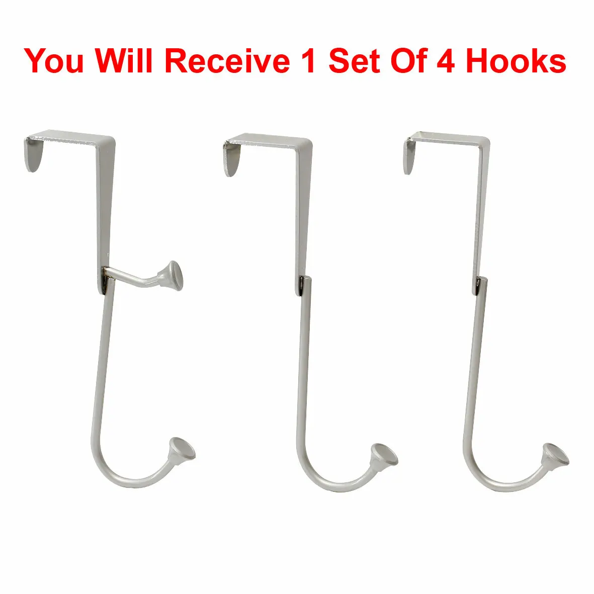 

Hook behind the doorOver The Door Hook Steel Storage Organizer Metal Hooks Mounting Bracket White Set of 4 Heavy Duty Door