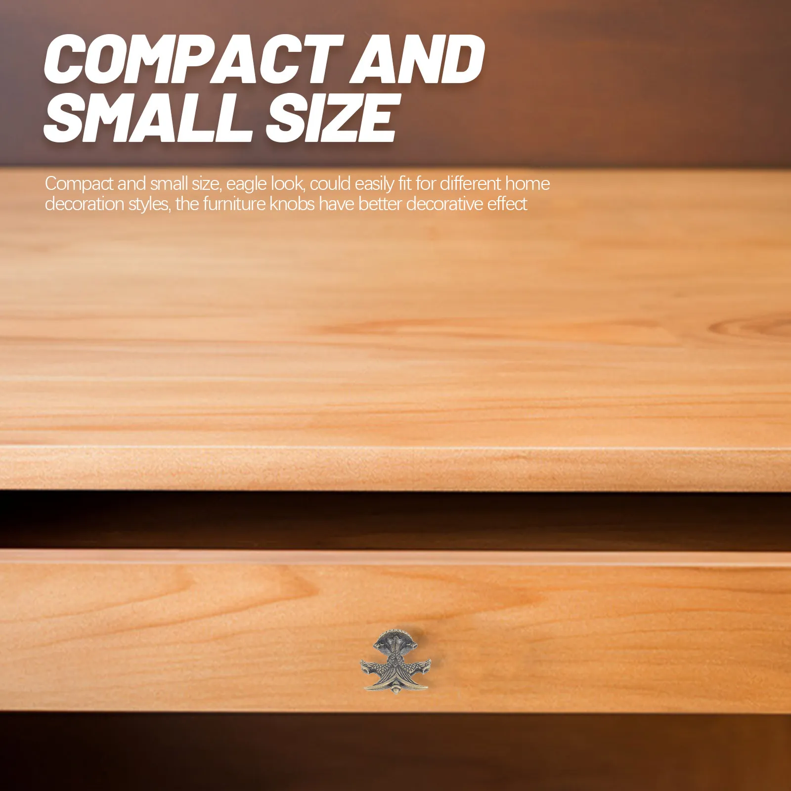 

8Pcs Metal Cabinet Knobs Vintage Eagle Handles Retro Style Decorative Dresser Drawer Pulls for Wardrobe Cupboard