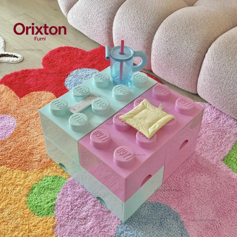Dopamine Lego Building Blocks Storage Box, Living Room Decoration, Side Table, Living Room, Storage