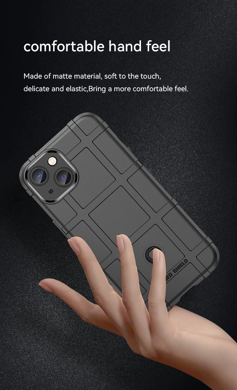 For iPhone 14 Pro Max 13 Pro 13 mini 12 Pro 11 SE 2022 XR XS Max X iPhone 8 7 Plus case Rugged shield Rubber protective cover