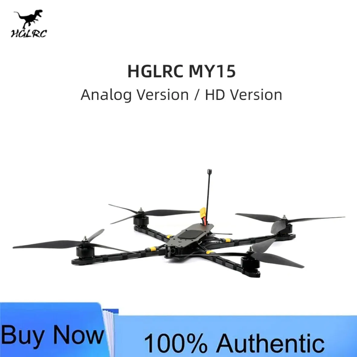 HGLRC MY15 15-inch ELRS 2.4GHz & 915MHz Dual-Band 1.6W Analog Version or HD Version FPV Drone