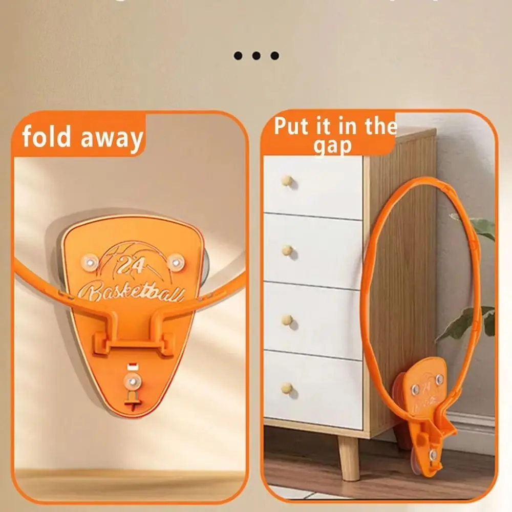 Foldable Baby Basketball Set Cartoon Animal Inflatable Ball Toddler Basketball Hoop No-Drill Installation Basketball Set