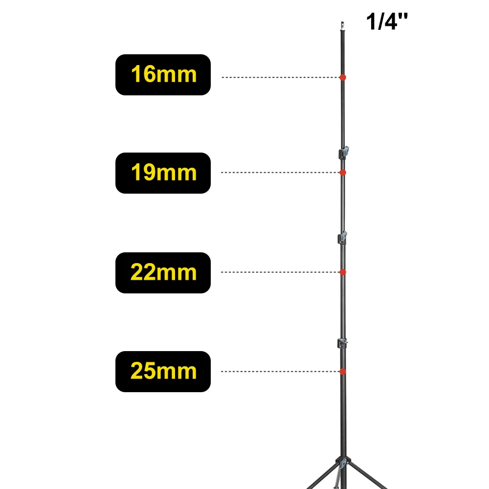 FIRECORE Metal Tripod 3M Laser Level Nivel Laser Tripod 4 Knots Adjustable Height 1/4\