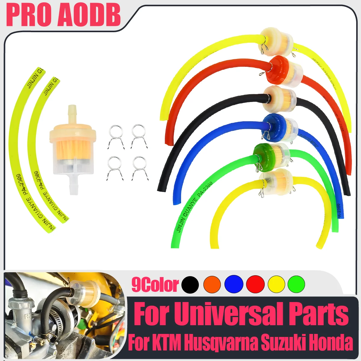 

Motorcycle Universal For 49cc 50cc 110cc 125cc Motocross Dirt Pit Bike Moped Scooter ATV Go Kart Gas Fuel Filters and Fuel Pipe