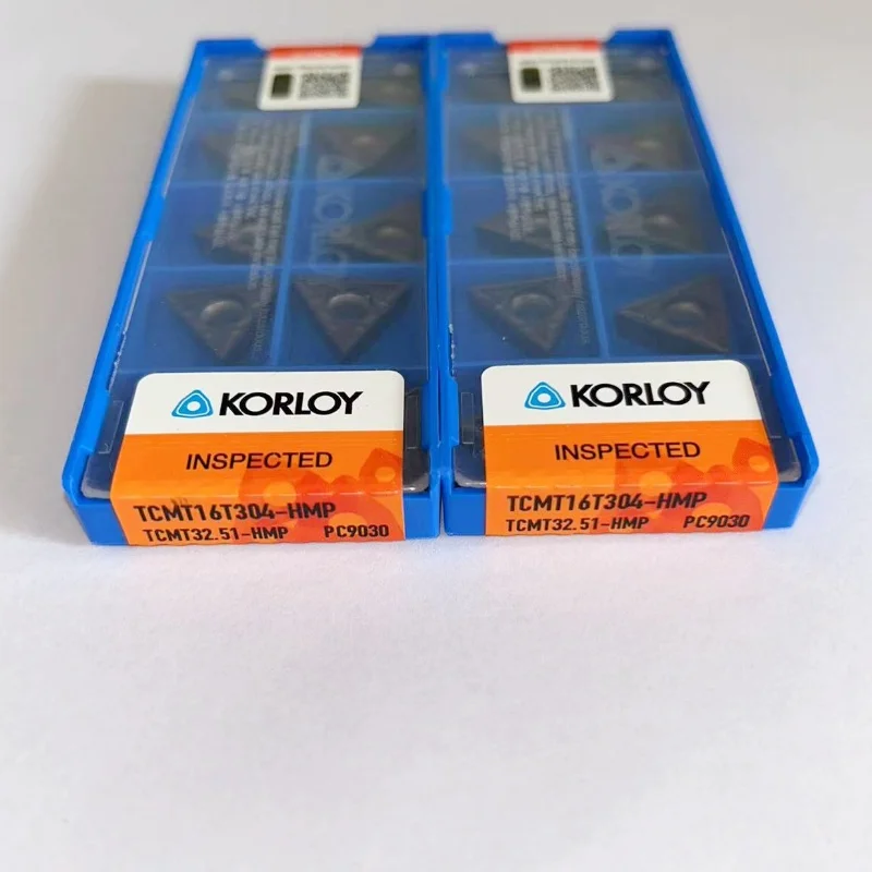 

KORLOY TCMT16T304-HMP PC9030 TCMT32.51-HMP CNC turning tool blade carbide inserts High-Quality Precision Cutting Tools 10Pcs