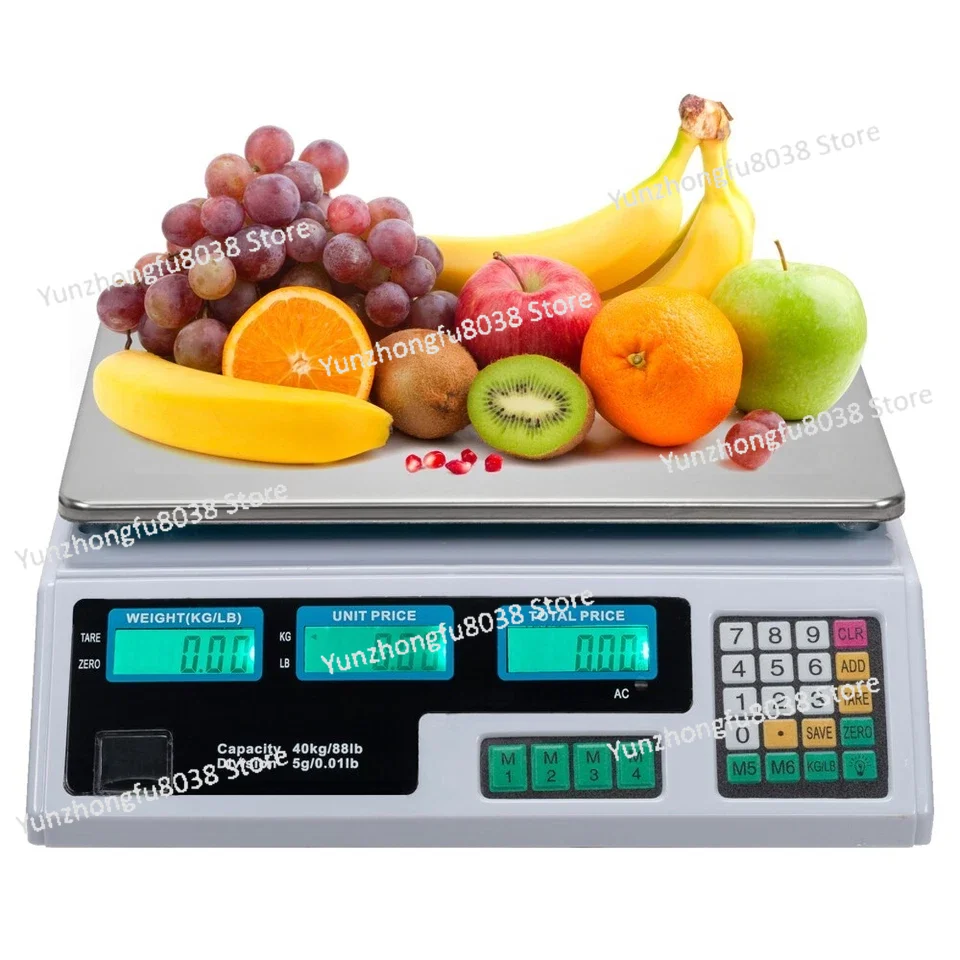 

40kg Electronic Price Scale Digital Commercial Food Meat Weighting Shop Retail