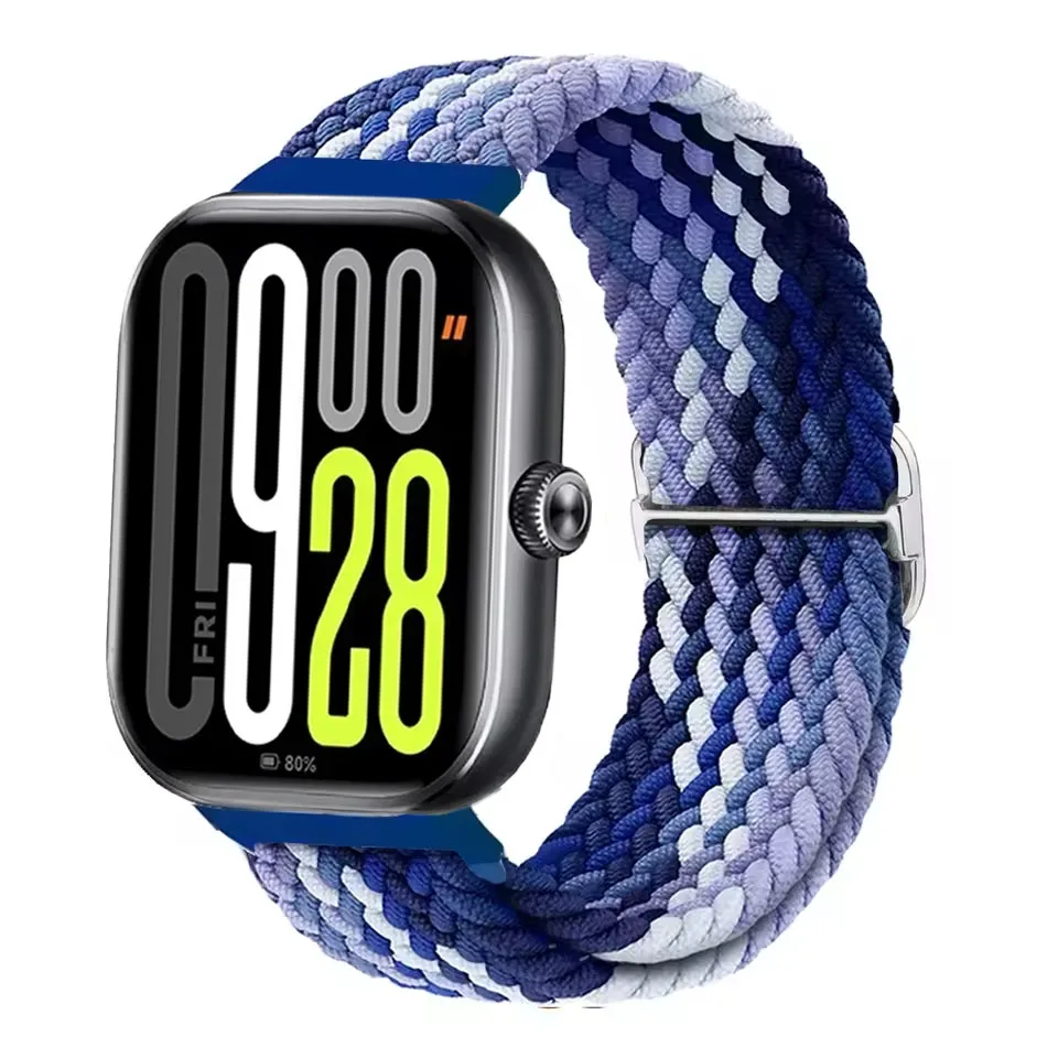 Original Nylon Braided Loop Strap For Redmi Watch 4-5-6 Bracelet  Scratch Buckle Wristband For Miband 8/9 Pro Fabric Correa Belt