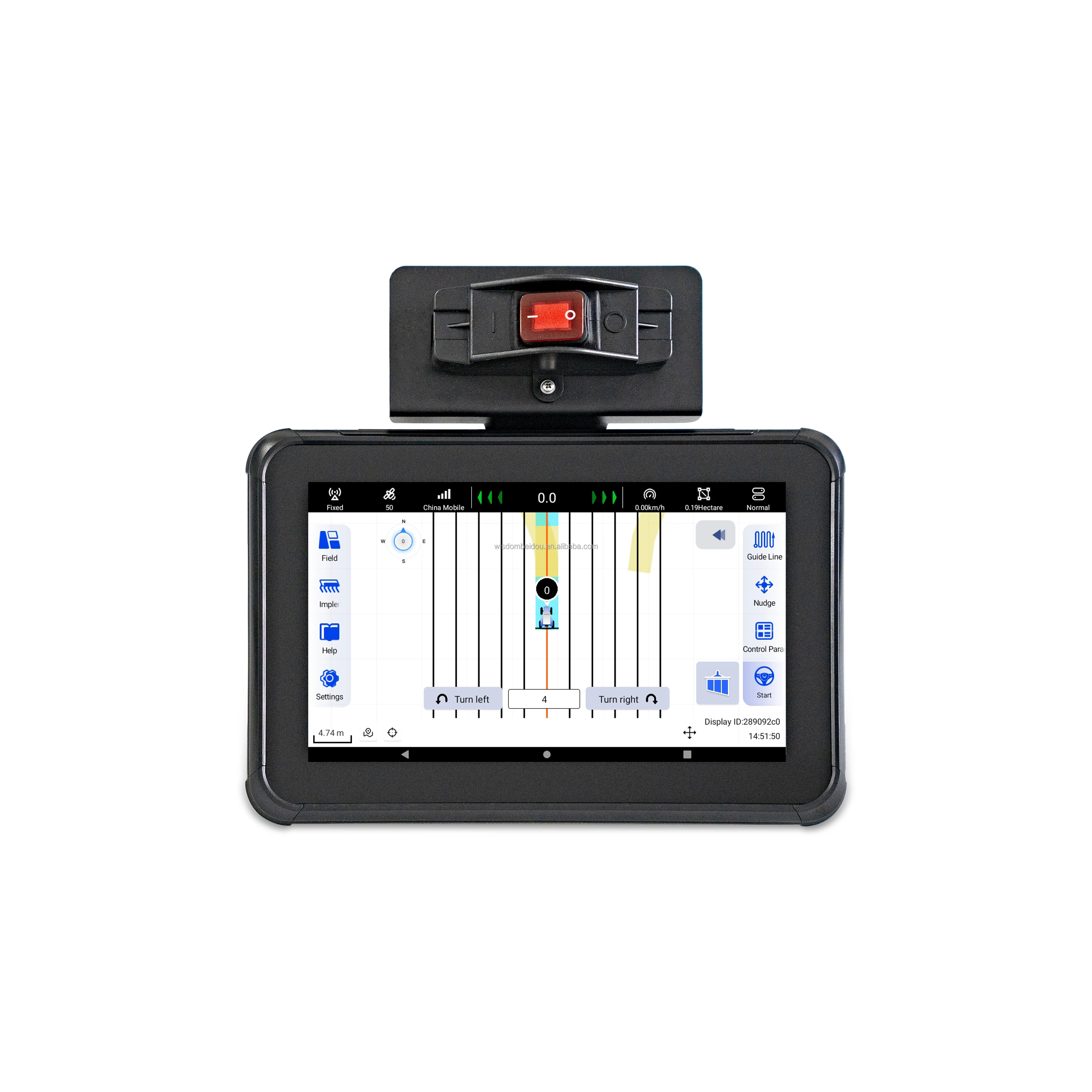 Tractor GPS Precision Farming Tractor Auto Steering System 0.1-30km/h Speed Adaptation Autopilot System