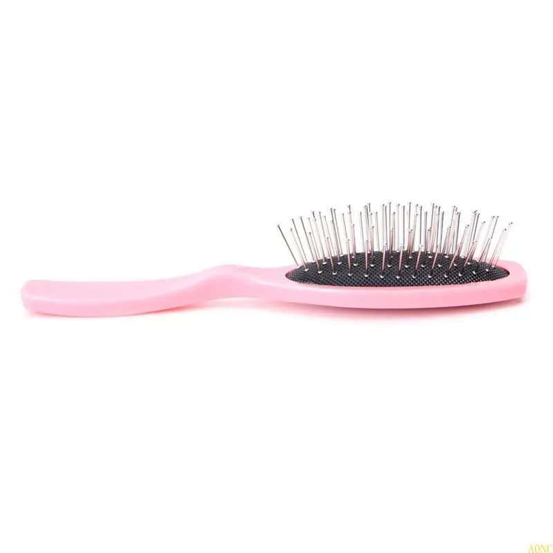 A0NC Professional Anti Static แปรงหวีเหล็กสำหรับวิกผมการฝึกอบรมสำหรับ H