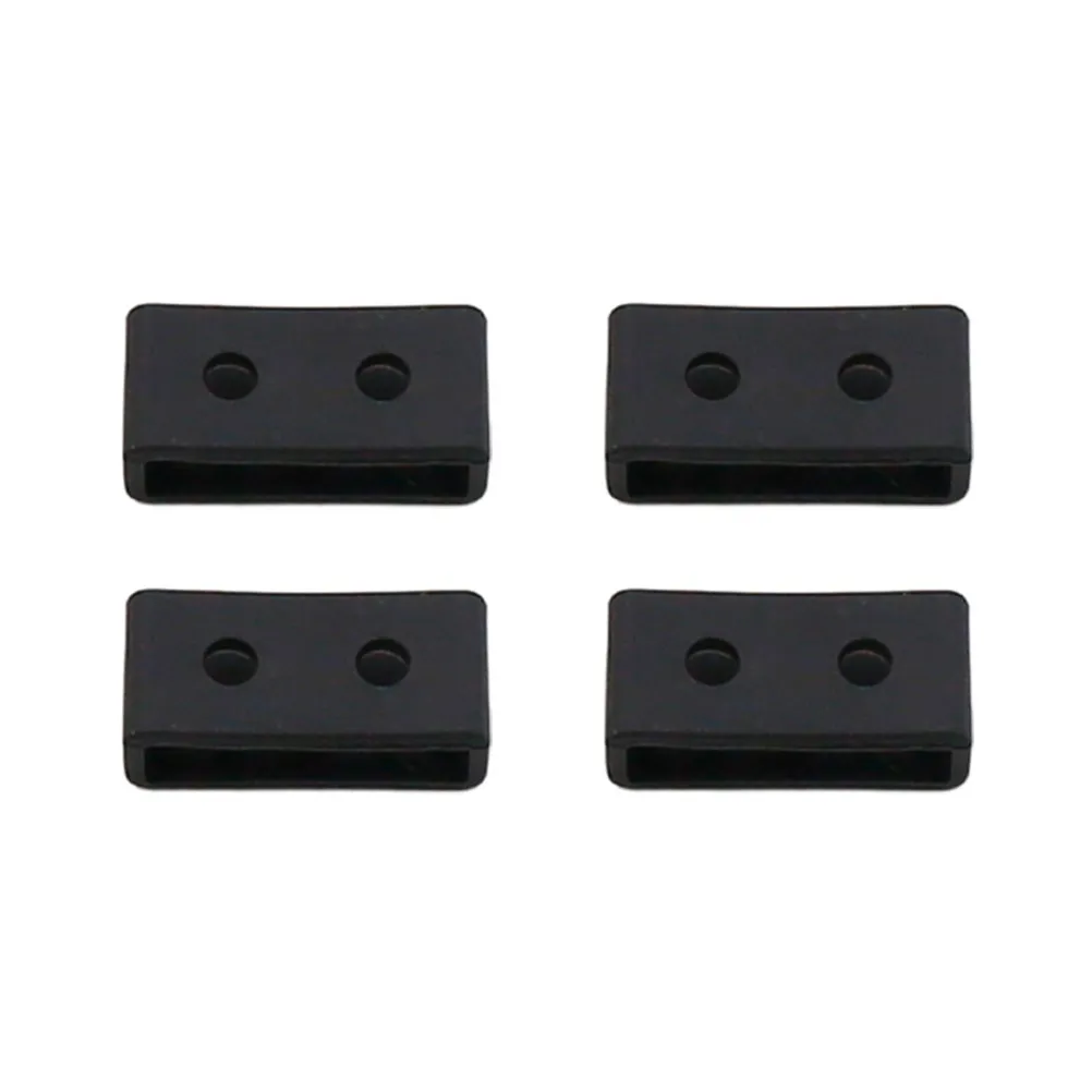 4Pcs Flexible Silicone Watch Band Loop Straps Replacement Set for 20Mm Watches Wear Resistant Snap Fastening Secure Retaining