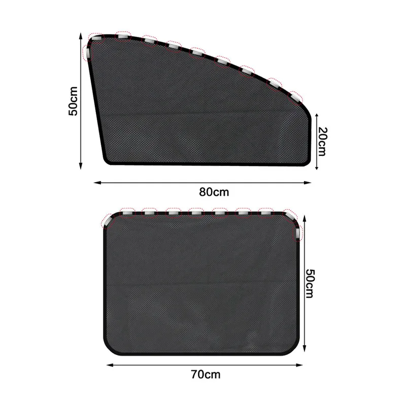 

Auto Mesh Retractable Sunshade Card Magnet Sunshade One-Way Perspective Privacy Protection Side Glass Sunshade