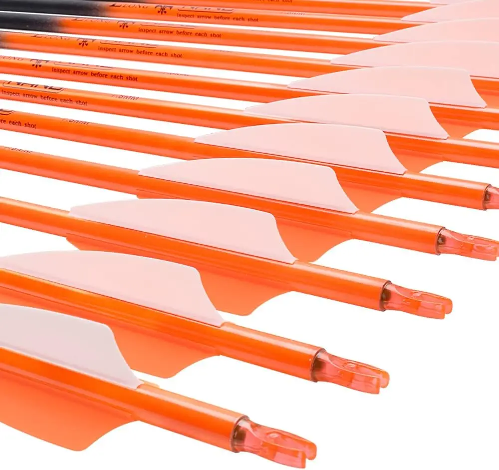 

28 30 Inch Targeting Practice Fluorescence Color for Compound Bow and Recurve Bow with 100 Grain Removable Tips (Pack of 12)