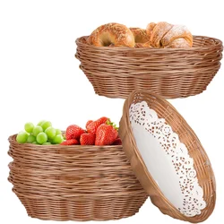 Plastic Oval Basket Fruit Bread Basket Food Storage Basket Bin for Gifts Display Decor Christmas Decorations