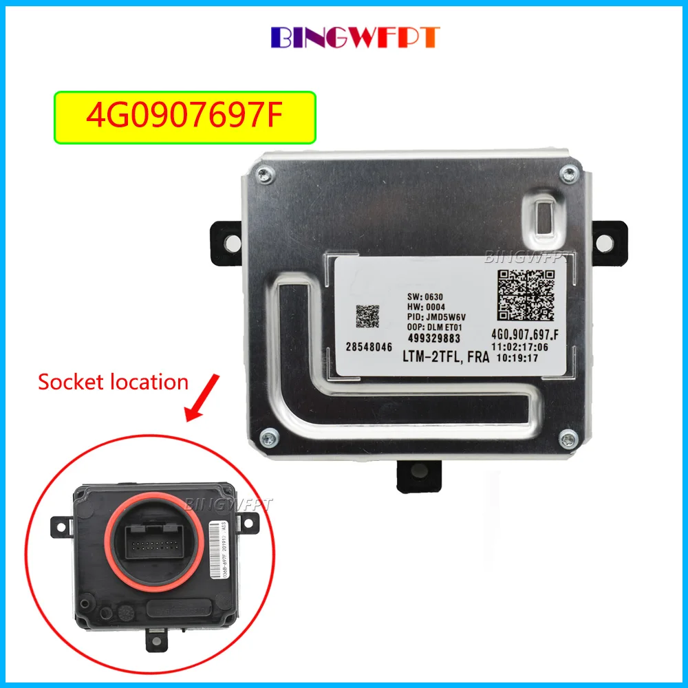 New 4G0907697F LTM-2TFL LED DRL Ballast Module For Golf Passat CC A4 A5 A6 A7 MK7 VII 28357971 Car Headlamps 4G0907397F 28548046
