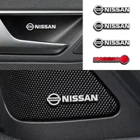 2/4pcs Car Speaker Audio Sticker Interior Decoration Car Logo New For Nissan Note Juke Sentra X-trail Navara Micra Leaf Almera