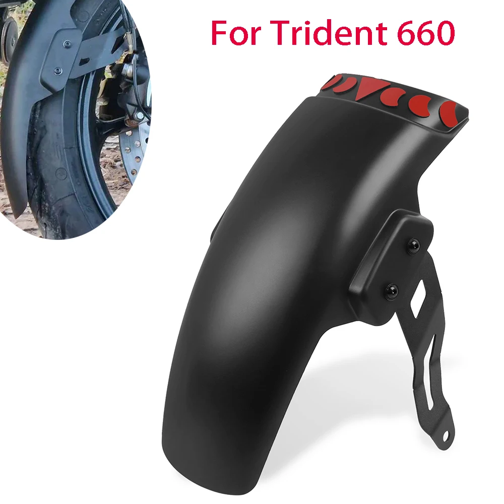 

Front Mudguard Fender Extender Extension For Trident 660 TRIDENT660 2021-2024 2023 Wheel Mudguards Splash Guard With Bracket