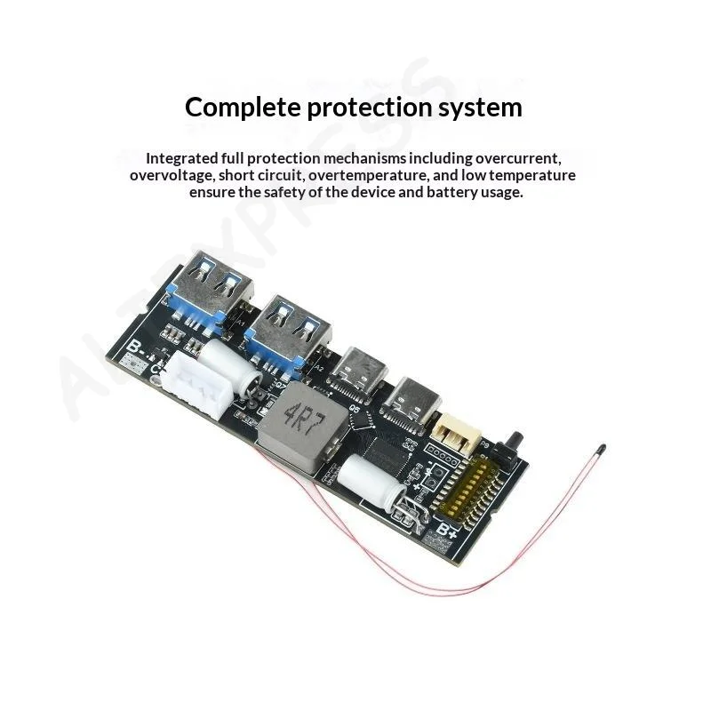 [G]Power Bank Module Clear TFT Display Fast Charging High Compatibility Battery Board for School Science DIY Projects
