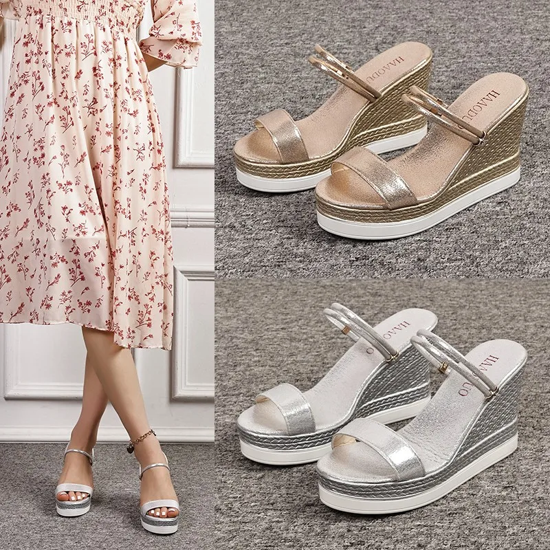 Women Summer Wedge Heel Sandals Designer Platform Sandals Strap Open Toe Chunky Bottom Casual Shoes 2024  Heels Women Sandalias