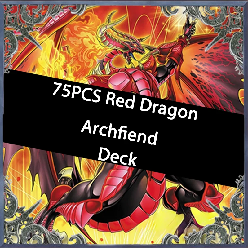 75 pçs dragão vermelho archfiend lâmina carmesim dragão o rei carmesim yugioh jogo deck fácil jogar não original mestre duelo diy deck
