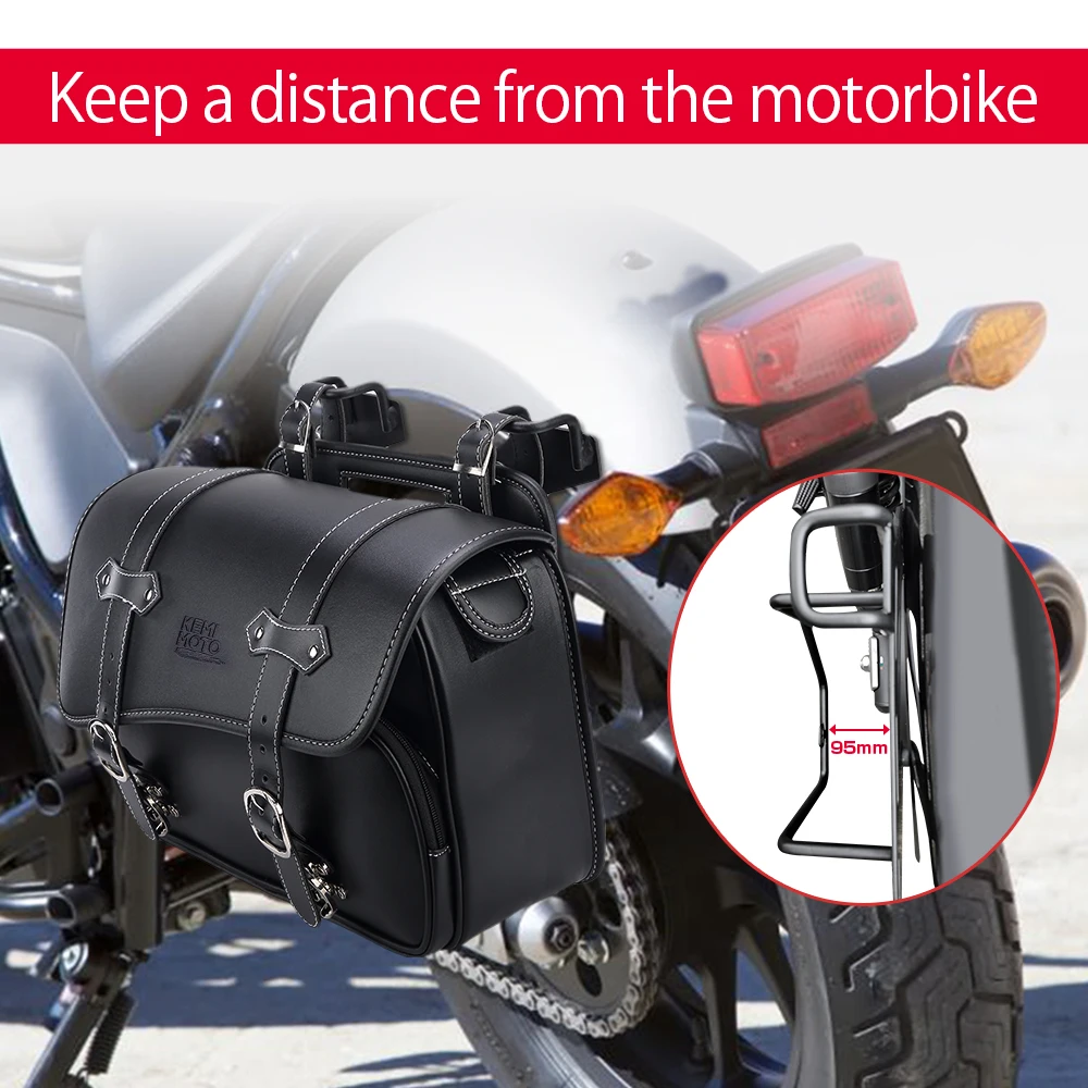 Motorcycle Saddlebag For CMX500 Side Saddle Bag PU Waterproof Saddlebags For Honda Rebel CMX500 250 300 350 500 1100 For Yamaha