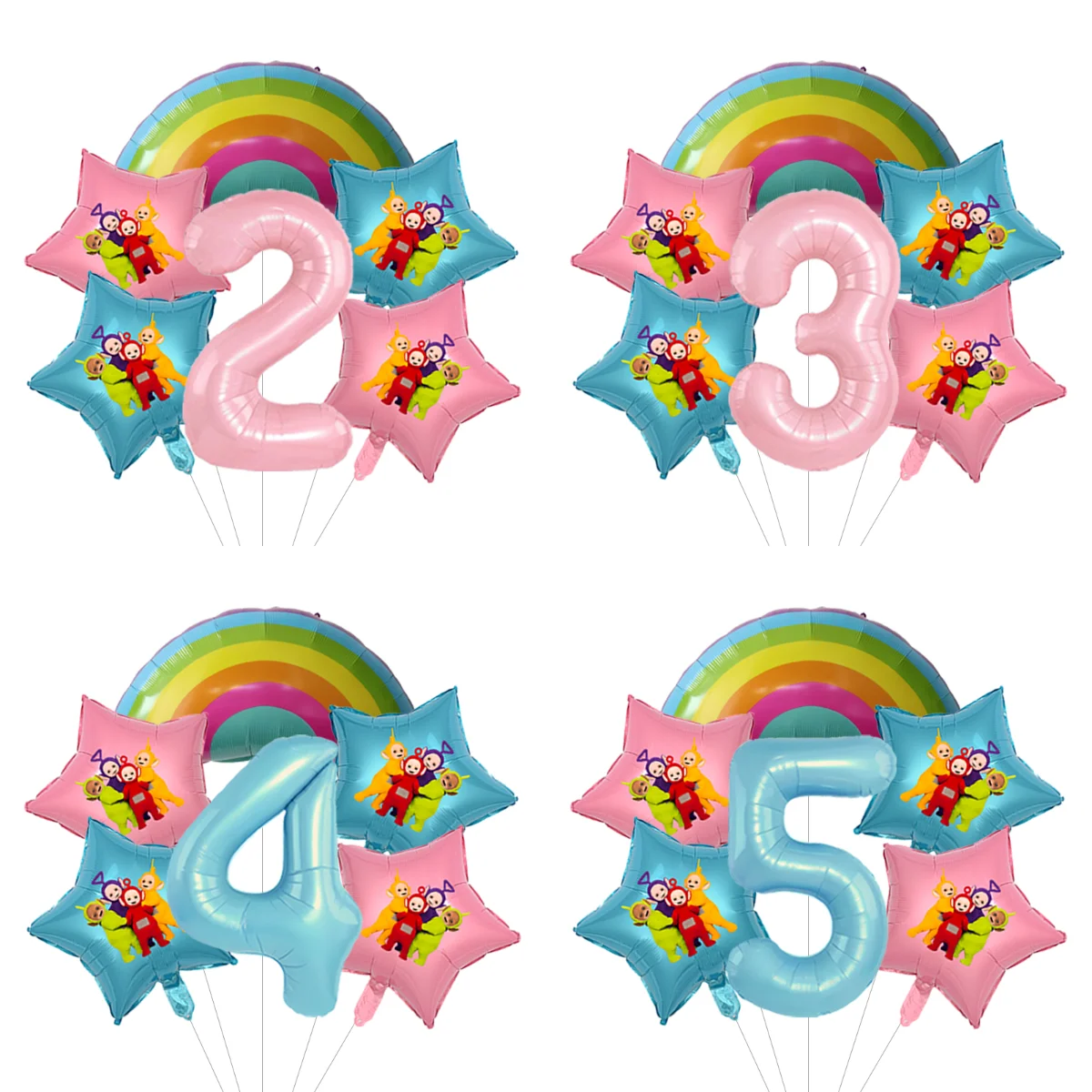Teletubbies Kinder Geburtstag Ballon-Set Cartoon Folien- und Latexballons Baby-Shower-Party Wanddekoration Globos Kit