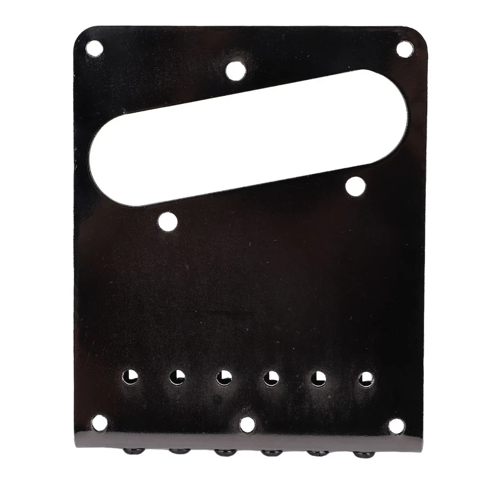 Iron, Zinc Alloy Electric Guitar Bridge Vintage Carved Base Black Fixed Bridge Replacement 52.5mm Width