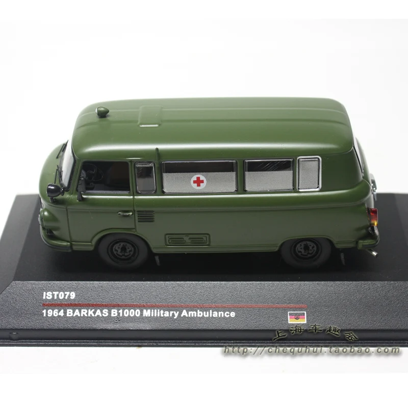 ダイキャスト 1:43 スケール バルカス B1000 軍用救急車 合金製カーモデル コレクション玩具 ギフト 記念品 ディスプレイ装飾品