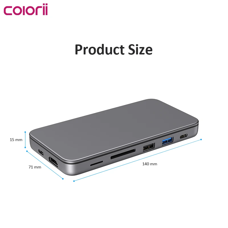 Colorii 9 W 1 HUB USB C z obudową M.2 NVMe/SATA SSD 4K HDMI-kompatybilna stacja dokująca 100W PD USB 3.1 dla Windows mac OS