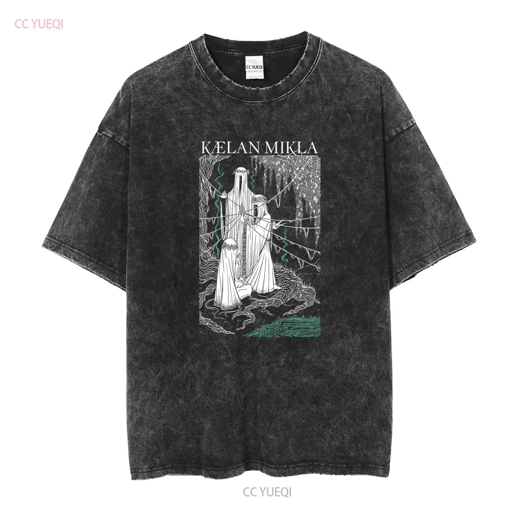 Kaelan Mikla Orlogin T Shirt  Small S Iceland Goth Post Punk Gothic vintage Washed fashion Versatile Top For Everyday Wear