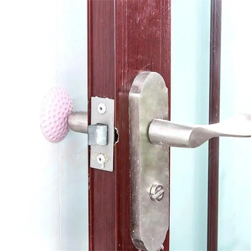 Tope de parachoques para manija de puerta, almohadilla de protección de pared de goma adhesiva, nuevo, 1 lote
