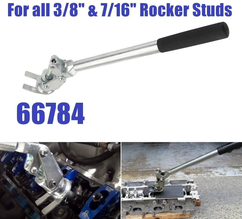 66784 Stud Mount Valve Spring Compressor with 360° Swivel Handle for 3/8