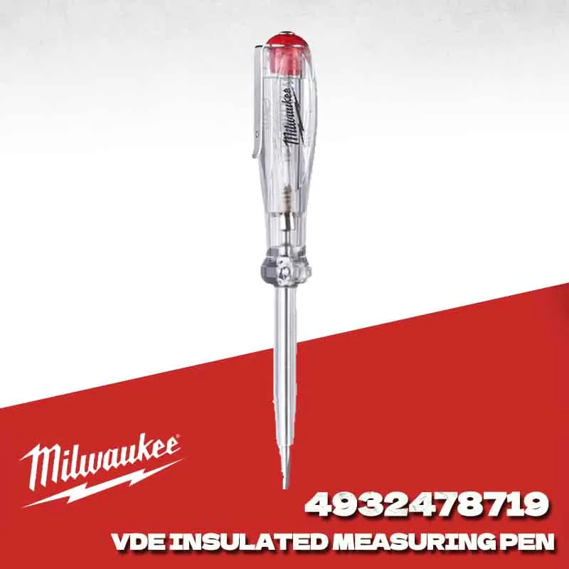 Milwaukee 4932478719 VDE 1000V Insulated Slotted Voltage Tester Screwdriver 3.1×6.5mm Tri‑Lobe Anti‑Roll Handle Hand Tool ﻿