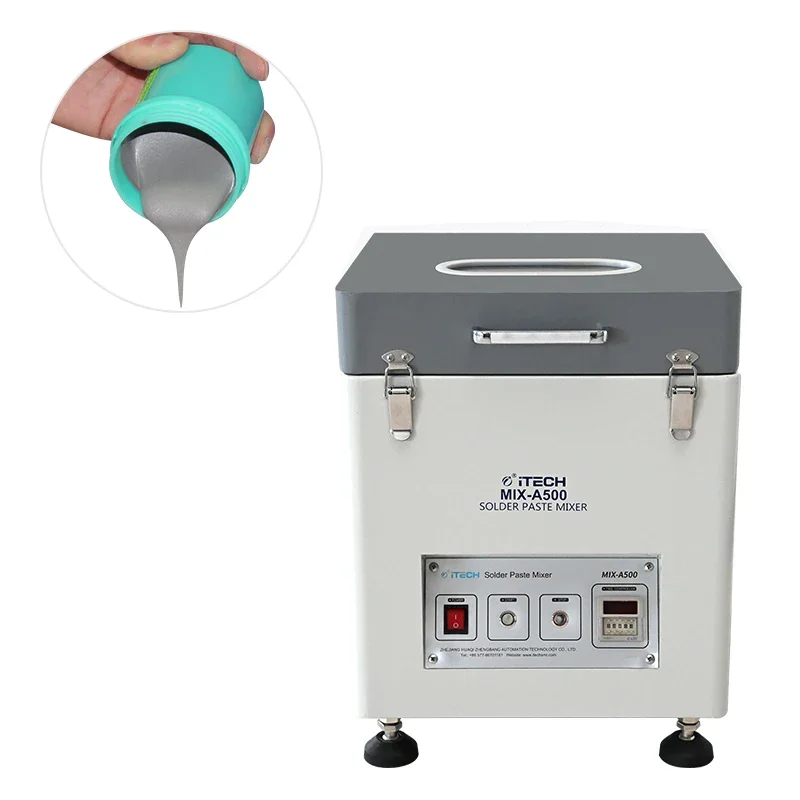 Pcb Solder Paste Mixer 2 Tanks 1350 R/Min Automatic Tin Cream Mixing Machine