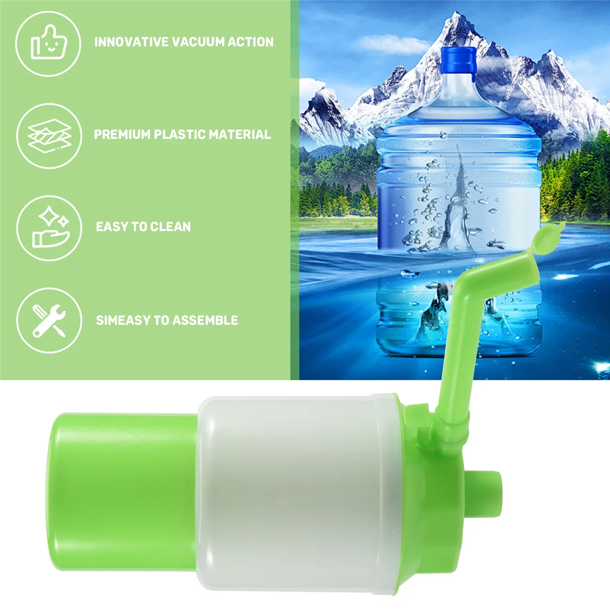 1x Drinking Water Pump Manual Bottled Hand Press Portable Pump Dispenser HOT