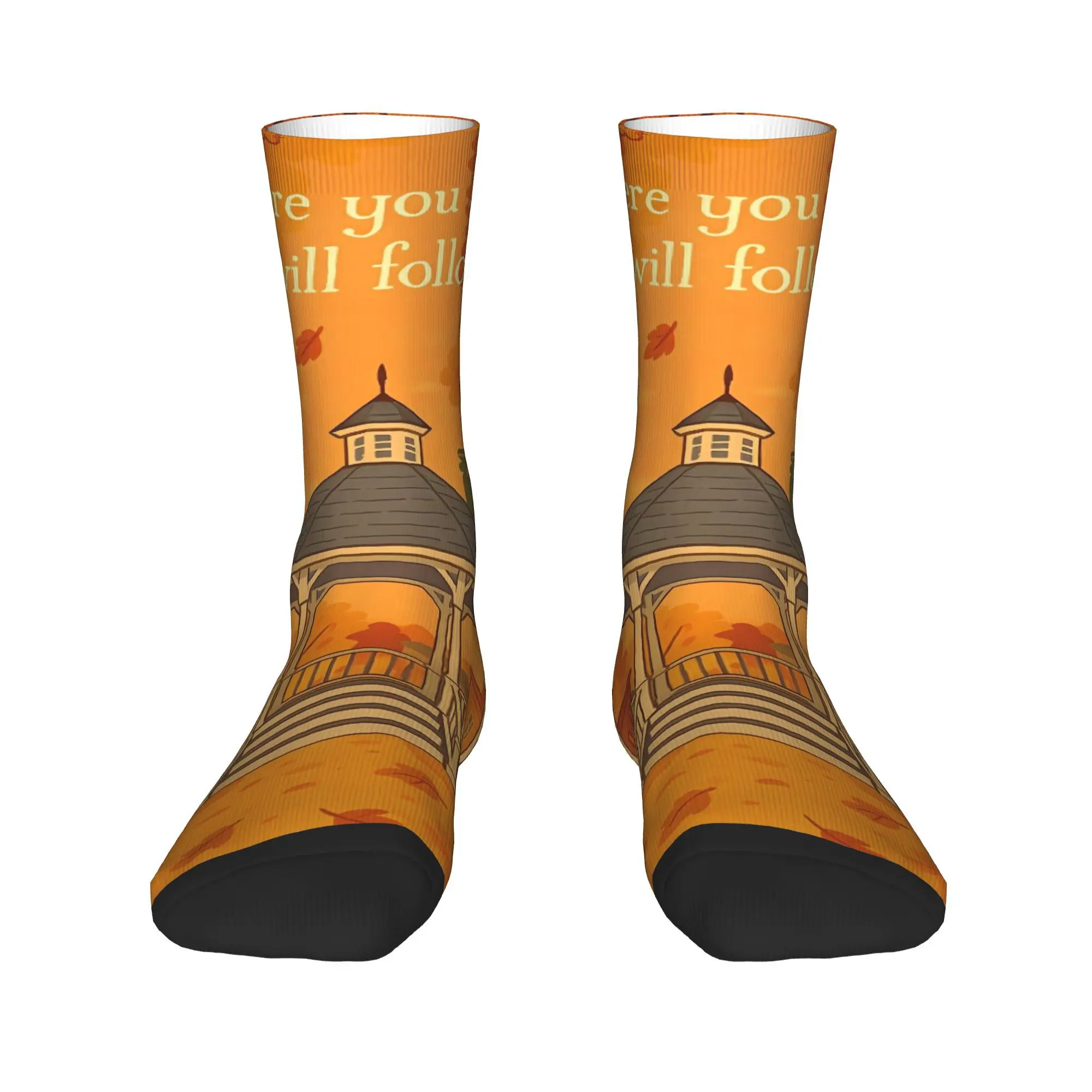 جيلمور بنات لوكس أنا شرب القهوة مثل الجوارب المضادة للعرق جوارب الرجال عالية الجودة تسلق الجوارب الخريف جوارب مطبوعة غير رسمية #2