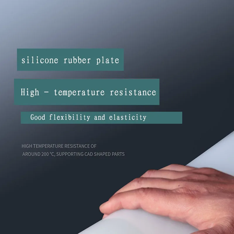 

High-Temperature Resistant Translucent Silicone Rubber Sheets 100x100mm to 400x400mm Size Limited Stock Available