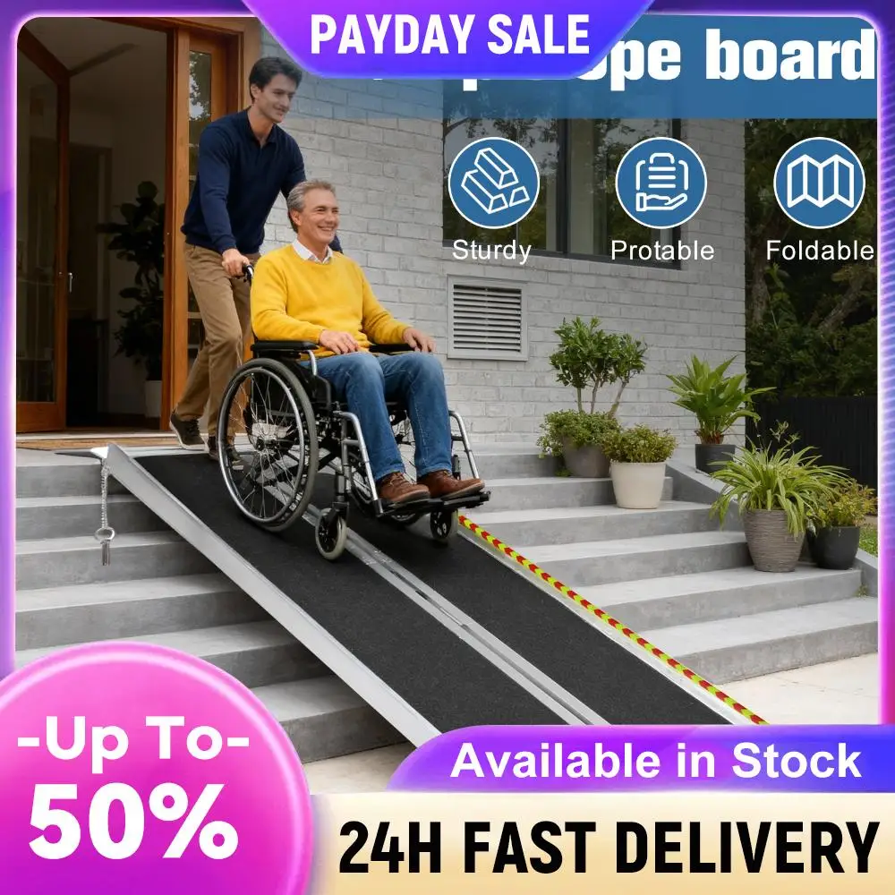 Folding Aluminum Wheelchair Ramp for Easy Access