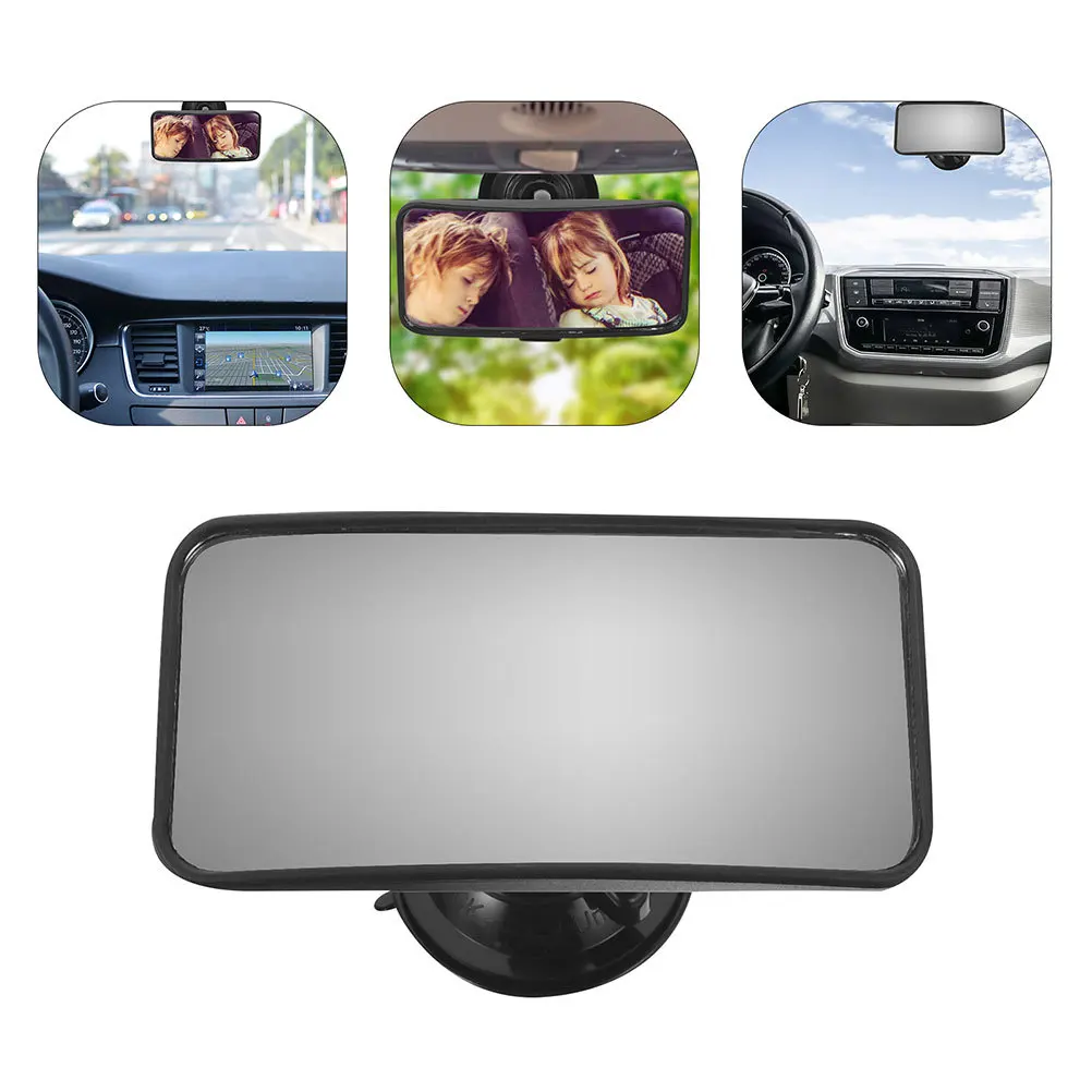 

2Pcs Baby Car Rearview Mirror Suction Cup Adjustable 360 Degree Infant Rear Facing Backseat Wide Clear Baby Safety Mirror