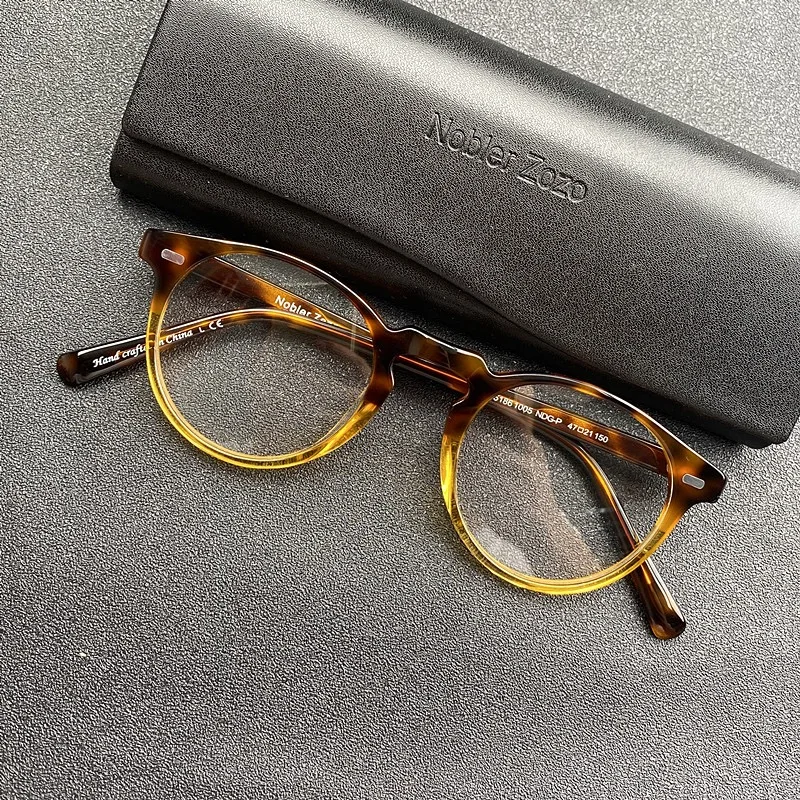 High quality vintage round acetate frames for men with brown ov5186 optical prescription frames for women Mage non-mainstream