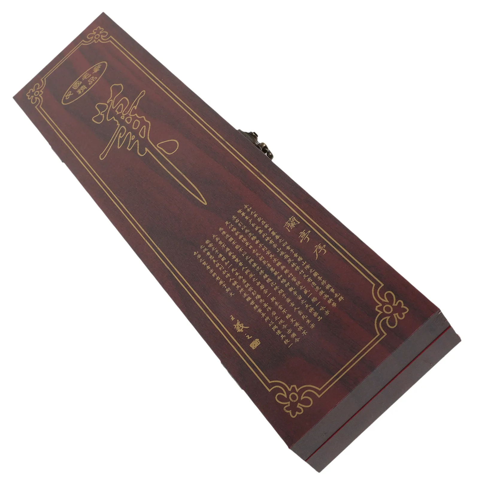 Elegant Wooden Calligraphy Brush Gift Box Storage Container Lid for Brush Protection Organization Chinese Art